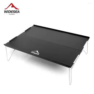 Camp Furniture Widesea Camping Foldable Table Outdoor Ultra Light Desk For Climbing Fishing Picnic Equipment Supplies Tourism