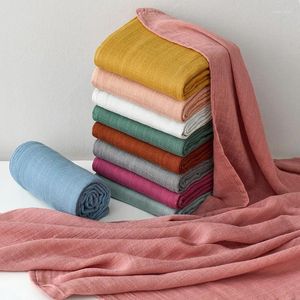 Blankets Double Layers Gauze Bamboo Cotton Soft Baby Swaddle Blanket Solid Color Born Muslin Swaddling Bath Towel Summer Wrap