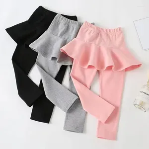 Trousers Children'S Summer Skirt Girls Knee-length Skinny Cotton Leggings Baby Kids Candy Color Pants With Skirts Teenage Clothing