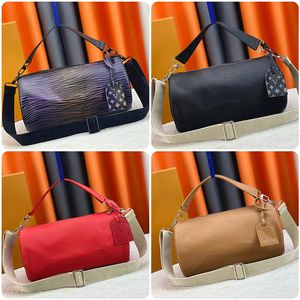 Kvinnors modepåse lyxläder tygväska lyx mjuk cylindrisk väska topphandtag handväska crossbody axelväska man unisex casual påse koppling väskor 4 färger