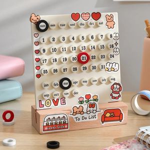 DIY Ring Desk Perpetual Calendar Desktop Decoration Acrylic Creative INS Date Record Gift Home Decoration Offic School Stationer 240118