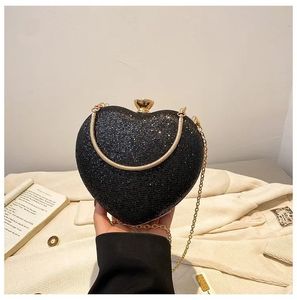 Kvinnor Black Evening Bags Lady Dinner Clutch Purse Elegant Wedding Clutches Bags Shoulder Bag Handbag Glitter Purse Party 240131