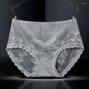 Mutandine da donna Mutandine da donna sexy a vita alta in pizzo di grandi dimensioni con fondo in cotone Slip femminili confortevoli e traspiranti di qualità