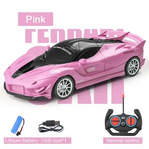 Electric Simulation Remote Control Racing Car Toy 1 18 High Speed Sport Drift Electric LED Light Vehicle Model Childrens RC Car 240201