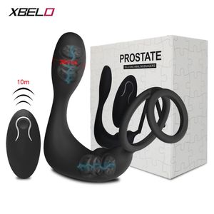 Bezprzewodowe zdalne sterowanie prostaty masażer Anal Vibrator Sex Toys for Men Penis Cock Pierścienie opóźnienie wytrysku