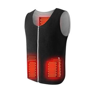 Smart USB Charging Electric Self Heating Vest for Men Women Thickness Camping Cycling Hiking Ski Heating Vest Winter Body Warmth 240125