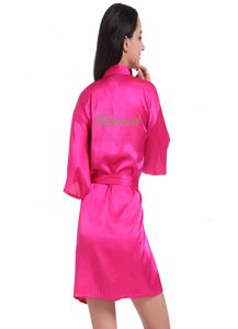 Bridal Party Bathrobe Women Short Silk Satin Night Kimono Robe Wedding Bride Bridesmaid Robes Dressing Gowns Night Gown For Women 3811488