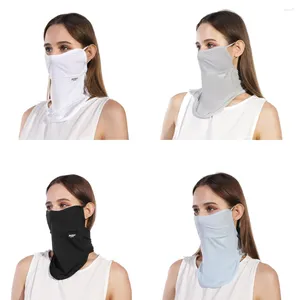 Bandanas Unisex Face Scarf Breathable Silk UV Sun Protection Mask Adjustable Men's Balaclava Fishing