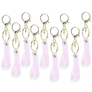 Anahtarlık 10 adet araba anahtar zinciri kadınlar için anahtar zinciri sevimli sırt çantası cazibe anahtarları