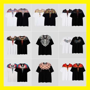 Men's T-Shirts MB 2024 designer Men's and women's T-shirts Mb short sleeve python lion head color feather wing T-shirt Trendy brand loose Couple costume dress summer