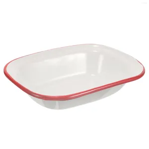 Dinnerware Sets Enamel Plate Pasties Storage Pan Tray Pancake Baking Bread For Kitchen Non-stick Restaurant Pie Dish