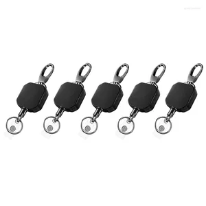 Keychains Heavy Duty Metal Infällbara märken Hållare CARABINER BEL REELS CLIP Key Ring ID Card Holder