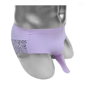 Underpants Cool Sexy Sissy Briefs Calcinhas Penish Bainha Bolsa Moda Engraçado Mens Underwear Cute Lace Erótico Lingerie Low Rise