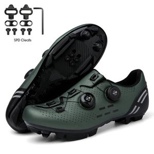 Mtb Shoes Cycling Speed Sneakers Men's Flat Road Cycling Boots Cycling Shoes Clip on Pedals Spd Mountain Bike Sneakers 240129