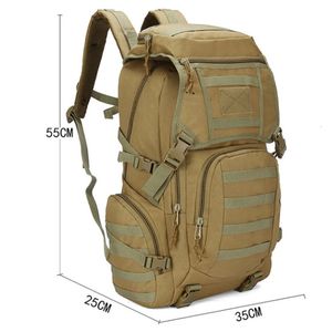 50l Askeri Taktikler Sırt Çantası Açık Yürüyüş Daybaş Çekme Ordusu Molle Rucksack Fishing Sport Camping Kamp Tırmanma Su Geçirmez Çantalar 240202