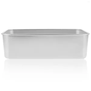 Conjuntos de louça Bandeja de Aço Inoxidável Cozinhar Cozinha Fornecimento Bakeware Pote Placa Vegetal Lanche Prato Metal para