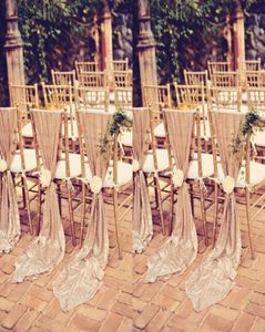 新しい魅力的なマウイの目的地の結婚式の椅子バックサッシェスカバー