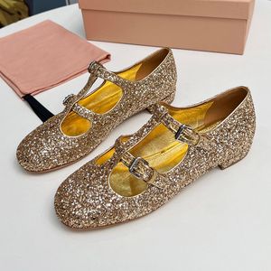 Glitter Spring Mary Jane Shoes For Women Buckle Strap Square Heels Sweet Party Wedding Shoes Bride Lovley Shoes