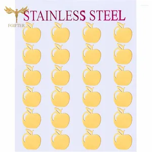 Stud Earrings Cute Fruit Apple For Women Girls Stainless Steel Ear Piercing Jewelry Wholesale Small Earings Set Kids Accessories