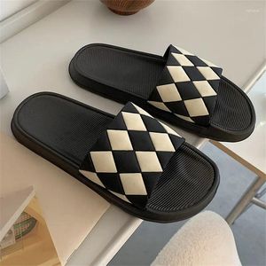 Slippers Fashionable All-Match Rhombus Soft Bottom Women's Summer Casual Indoor Non-Slip Home Portable Deodorization