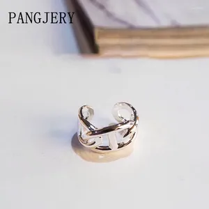 Cluster Rings Pangjary Silver Color H For Women Creative Chic Personlighet Enkel utsökta trendiga designjubileumsmycken gåva