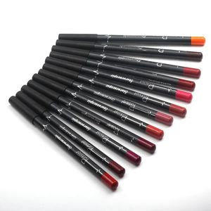 12 färger sexiga matt läpp stick lipliner läppfoder blyerts matt naken penna set skönhetsmakeup verktyg kosmetik maquiagem kosmeticos 240124