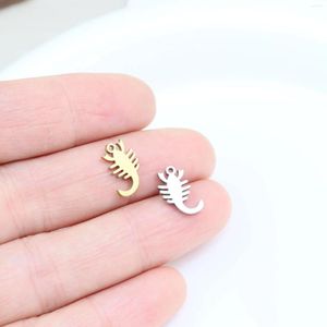 Charms 10 Stück Edelstahl Skorpion DIY Modeschmuck Halskette Herstellung hochwertig vakuumbeschichtet wasserdicht