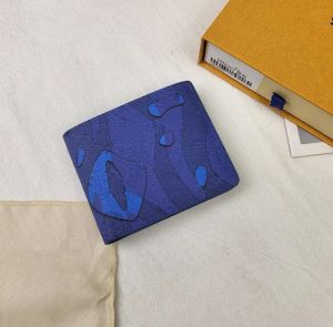 Torby designerskie unisex skórzane portfel luksusowy marka niebieska litera zippy portfele mężczyźni wbudowane w kieszeń na zamek z wieloma gniazdami torebki damskie torby sprzęgła portfele magazynowe
