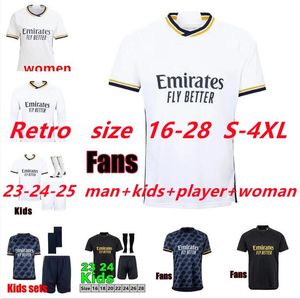 23 24 BELLINGHAM VINI JR Fußballtrikots MBAPPE Tchouameni 2023 2024 Fußballtrikot Real Madrid CAMAVINGA Rodrygo MODRIC Camisetas Männer Kinder Kit Uniformen Fans Spieler