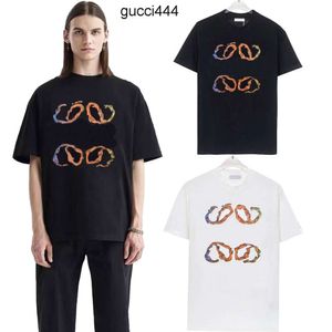 Kort andas loeewe kvinnor t-shirt sommarstoppar mens lowewe hylsa mode klassisk bokstäver tryck rund hals lowe par t-shirt storlek s-3xl loewees