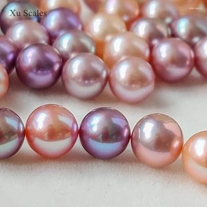 Pietre preziose sciolte 11-12mm Colore caramella Edison Perla d'acqua dolce naturale Quasi perfetto Anello pendente rotondo personalizzabile Perline gioielli all'ingrosso