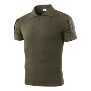 Taktyka kempingowa na świeżym powietrzu Camo T-shirt Mundur Mundur Top Student Wojskowy Szkolenie z krótkim rękawem granatowy 240129