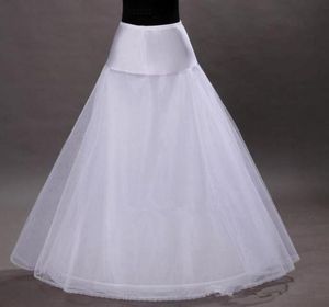 Tre lager Hoopless White Brud Petticoats A Line Wedding Prom Evening Dress Slip Petticoat Wedding Bridal Access6910295