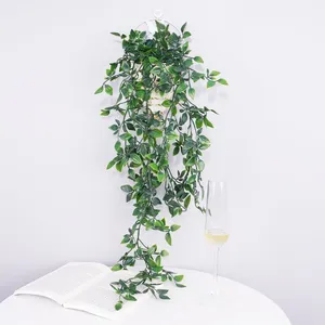 Decorative Flowers 56cm Artificial Plant Vines Wall Hanging Rattan Leaves Plastic Fake Silk Ivy Leaf Green Branches Garden Outdoor Decor