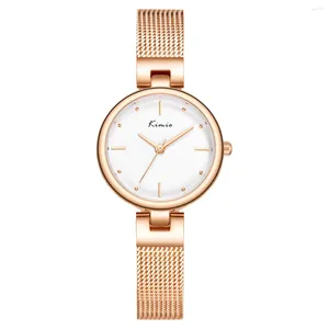 Наручные часы NO.2 Kimio, модные женские наручные часы, водонепроницаемые кварцевые часы, браслет из нержавеющей стали, женские деловые часы Relojes Para