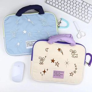 Cosmetic Bags 11/14/16 Inch Laptop Case For Women Cute Embroidery Soft Portable Computer Bag Shockproof Cotton Storage Briefcase