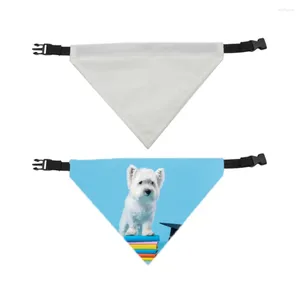 Dog Collars 5pcs Pack Blank White Sublimation Polyester Pet Bandana With Collar