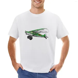 Herrtankstoppar svansen dragger alaskan bush plan pilot piper cub t-shirt snabbtorkande roliga vintage kläder sommar t-shirts