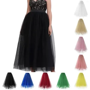 Spódnice imprezowe pociąg moda koronka koronka księżniczka 4 warstwy Voile Tiulle spódnica bouffant puffy tutu line midi