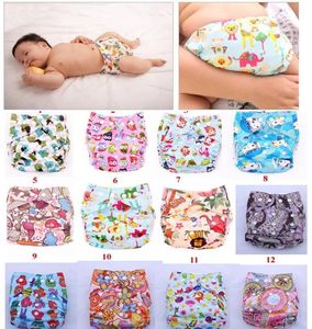 كرتون حيوان حفاضات الأطفال يغطي القماش حفاضات صغيرة صغيرة TPU Cloth Diapers Colorful Bags Zoo 12 Color6511859