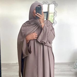 Abbigliamento etnico 3 pezzi Abaya Kimono abbinato Hijab sotto il vestito Set musulmano Abaya per le donne Dubai Caftano Arabo Turchia Islamico africano