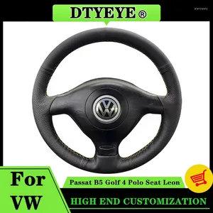 Чехлы на руль, автомобильный чехол для Volkswagen VW Passat B5 Golf 4 Polo Seat Leon 1996-2004, оригинальная оплетка по индивидуальному заказу