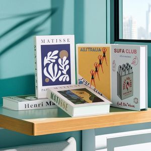 Picasso Matisse Luxury Fake Books For Decoration Abstract Decrakt Book Storage Box Magazine soffbord Present Fotografering Prop 240131