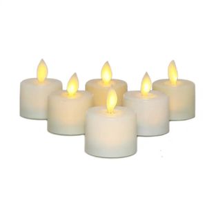 Luci da tè con stoppino in movimento con fiamma danzante con luce tremolante bianca calda Candele nuziali decorative elettroniche a batteria 240129