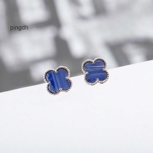 Designer Stud örhängen Van Clover Earring Cleef Four Leaf Clover Earrings Flowers Jewelrys Designer Earrings For Woman 10cm Mini Fourleaf Clover Full Flower Patter