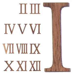 Uhren Zubehör 1 Set Uhr Arabische Zahlen DIY Zahlen Ersatz Wand Holzzahlen (römischer Typ)
