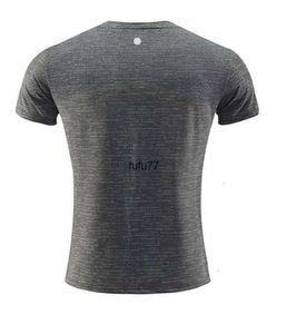 Lu l Absorbent och andningsbar designer LL Lemons män utomhusskjortor Ny fitness gym fotboll fotboll mesh tillbaka sport snabb torr t-shirt mager man