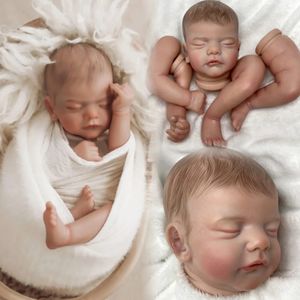 18 Sam Reborn Baby Dolls -satser Handgjorda målade omonterade mjuka vinyldelar Livselseliknande Doll Kit -leksaker för familj 240119