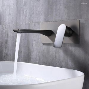 Bathroom Sink Faucets Gun Gray Wall Mounted And Cold Baisn Faucet Bathtub Tap