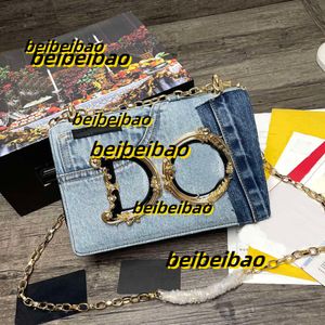 Bolsas De Ombro Bolsa De Corrente Clássica Cross Body Denim Bag Designer De Luxo Jóias Crossbody Messenger Bolsas Bolsas Quadradas Douradas Bolsa De Moda De Qualidade Barroca